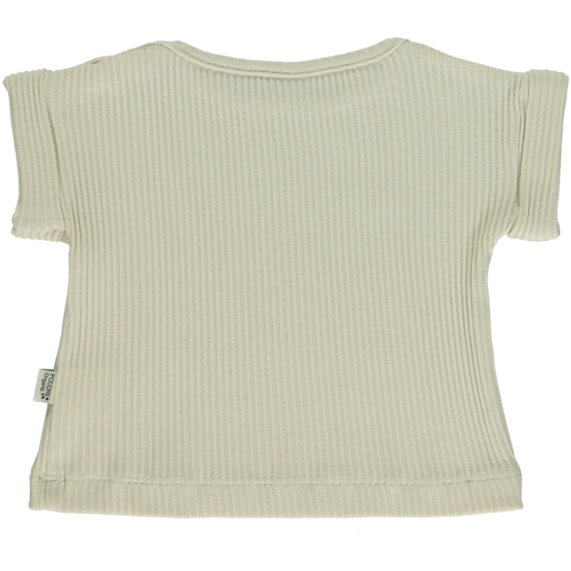 Bourrache ribbed T-shirt - Almond milk