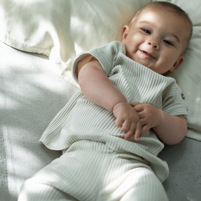 Bourrache ribbed T-shirt - Almond milk