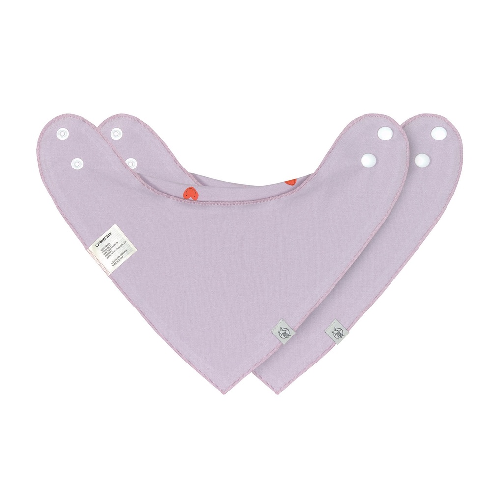 LÄSSIG - Value Pack Bib - Happy Rascals - Heart Lavender