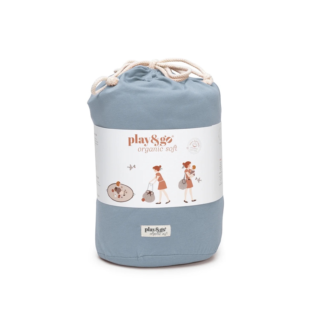 Play&go - Dusty blue organic babymat - 1 - Babette Oostduinkerke