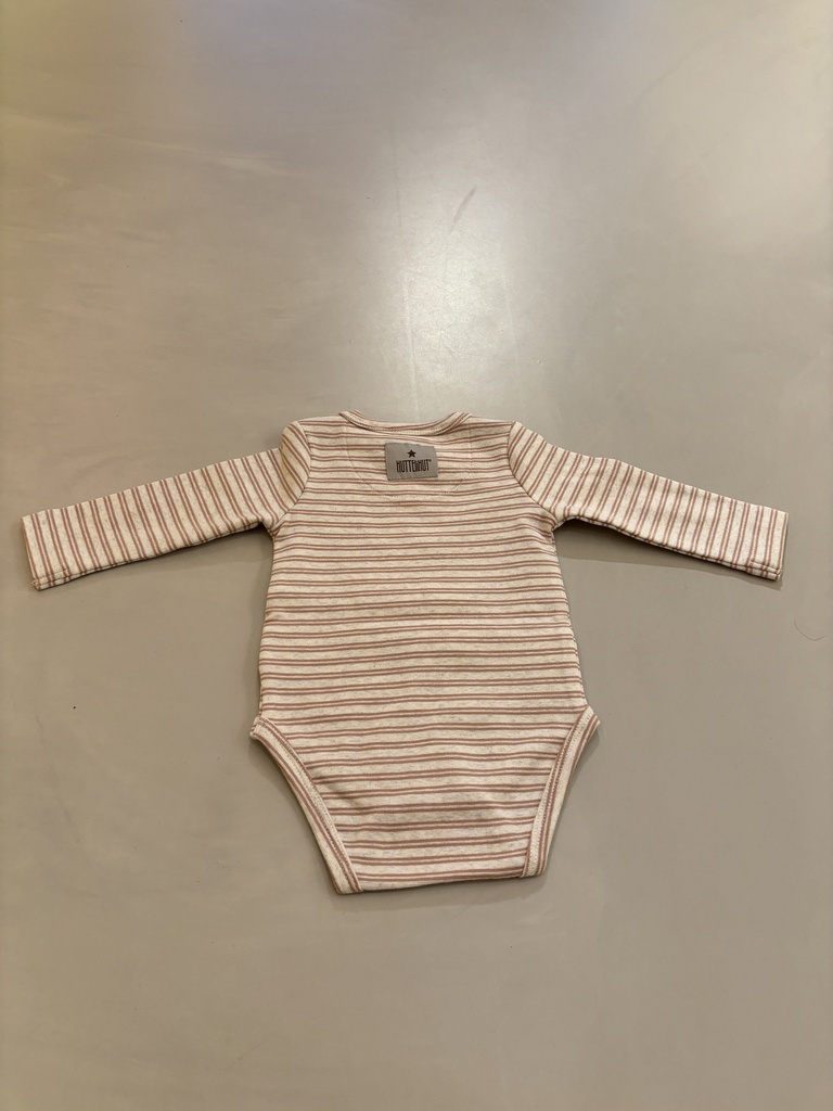 HUTTEliHUT - Body LS Striped Rib - Rose 