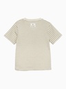 HUTTEliHUT - T-Shirt SS Striped Rib - Sage
