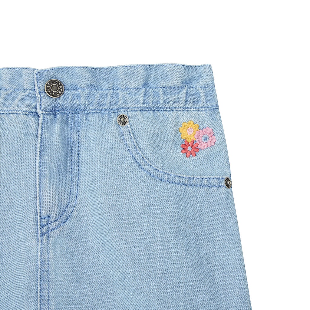 Hundred Pieces - Denim skirt Hilary - Bleached blue  