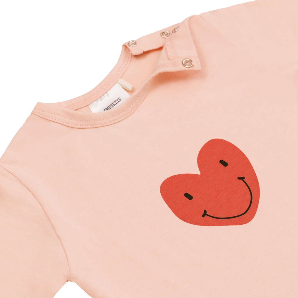 LÄSSIG - Pyjama Short sleeve Set - Heart peach rose 
