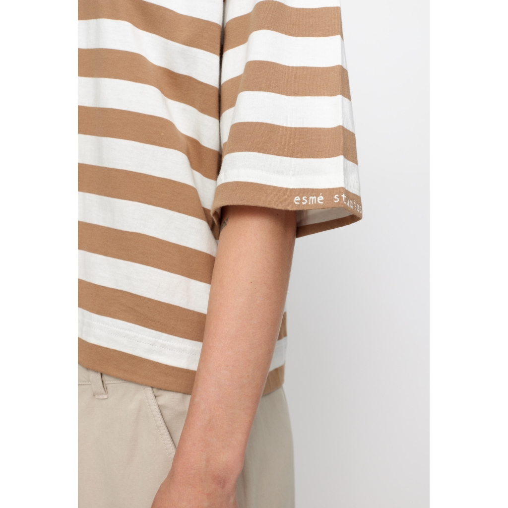 Esmé Studios - Signe Boxy T-shirt Wide Stripe