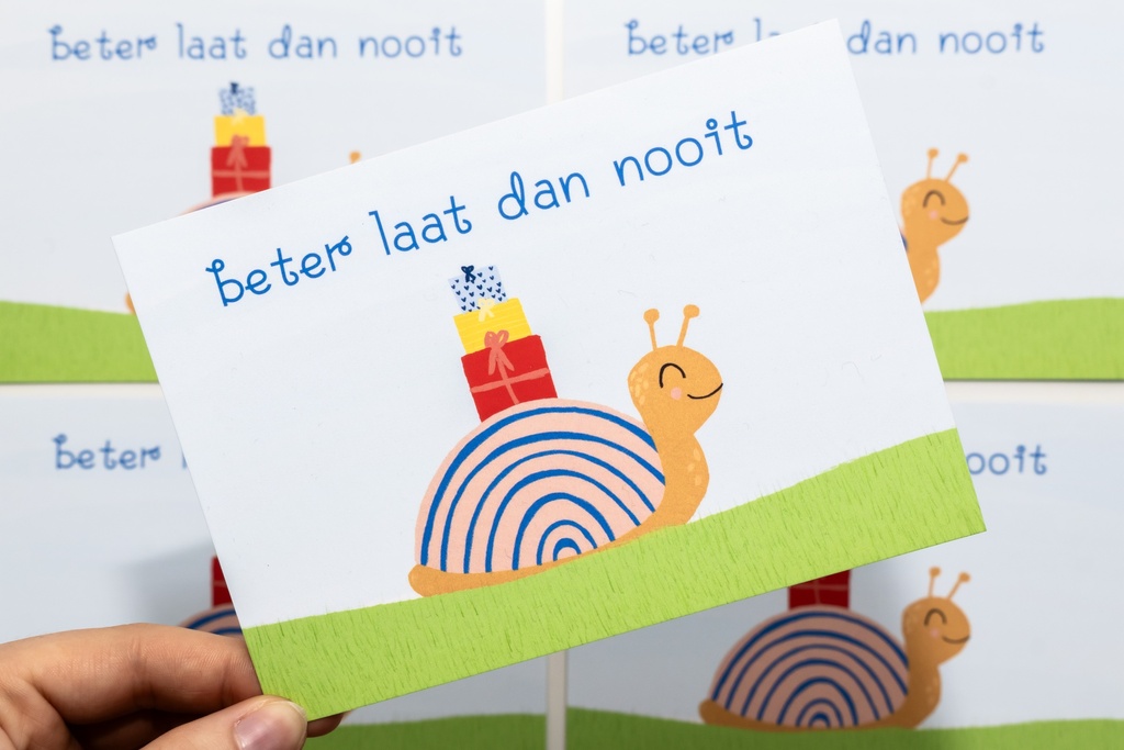Atelier Lou - Wenskaart Slak - 3 - Babette Oostduinkerke