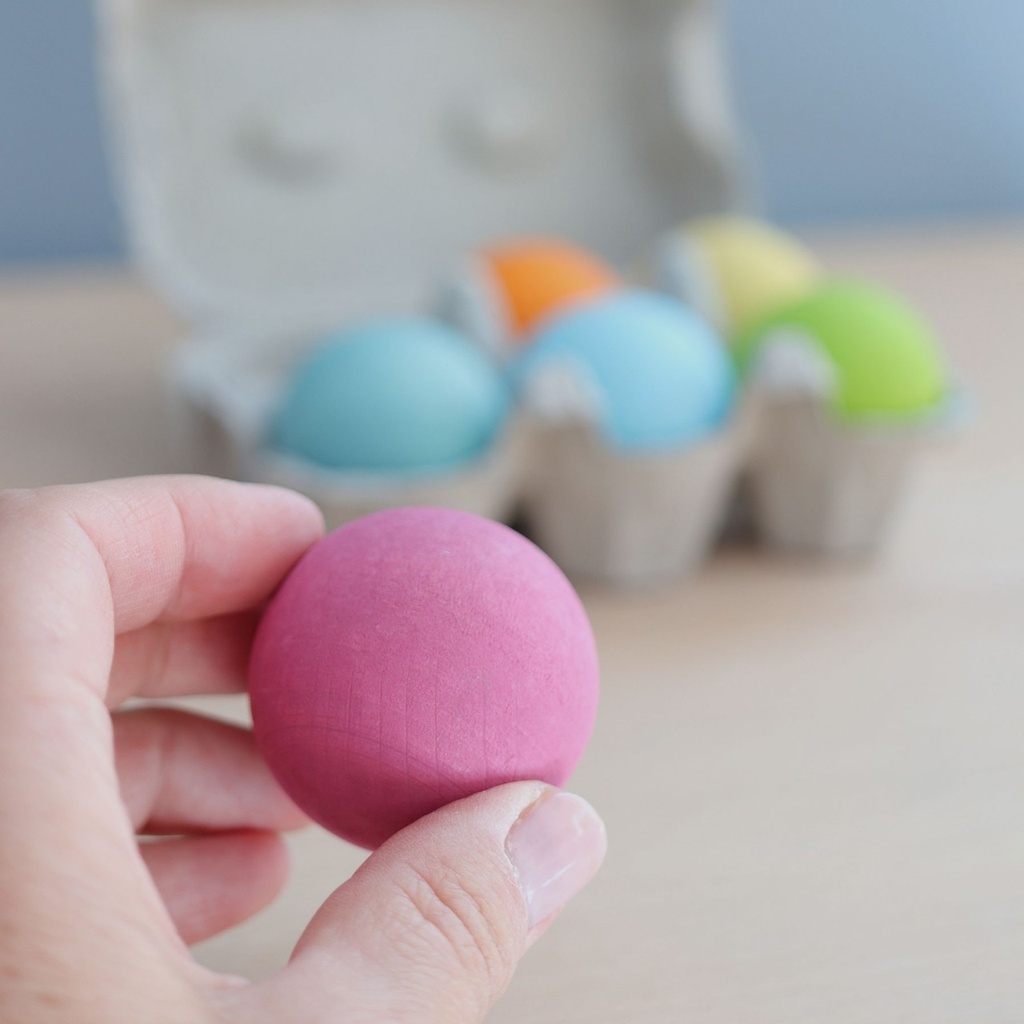 Grimms - Set van 6 houten ballen - 1 - Babette Oostduinkerke