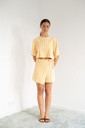 The tiny big sister - Towel striped boxy t-shirt