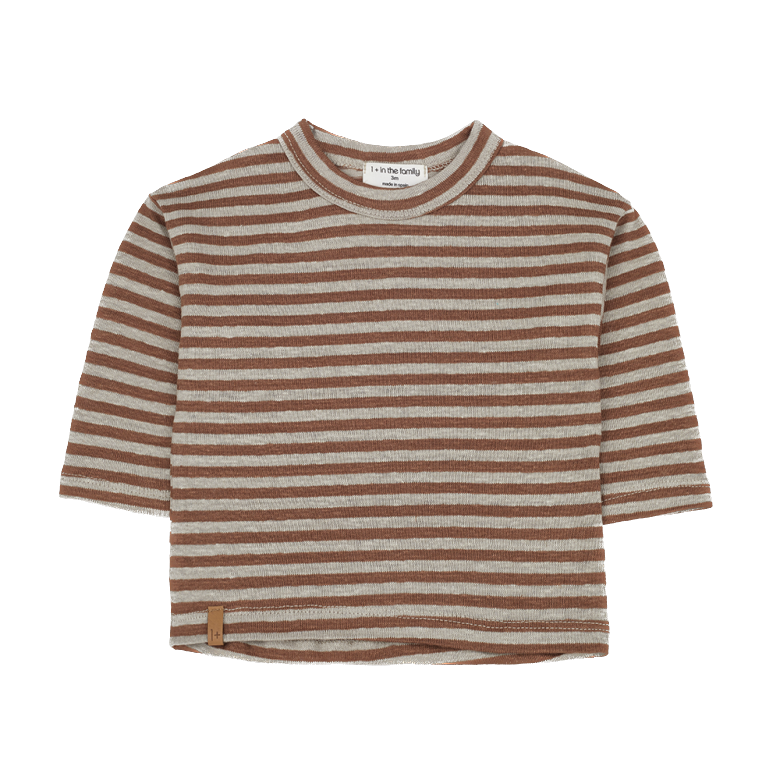 1+ In the family - Eros long sleeve t-shirt - Sienna-beige