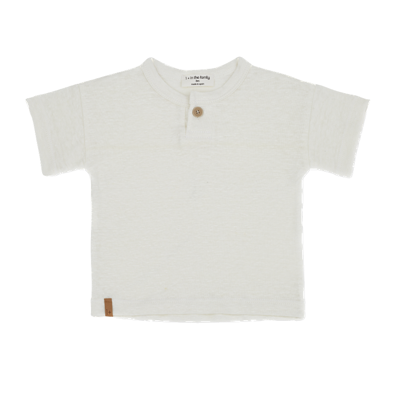 1+ In the family - Leon short sleeve t-shirt - Ivory
