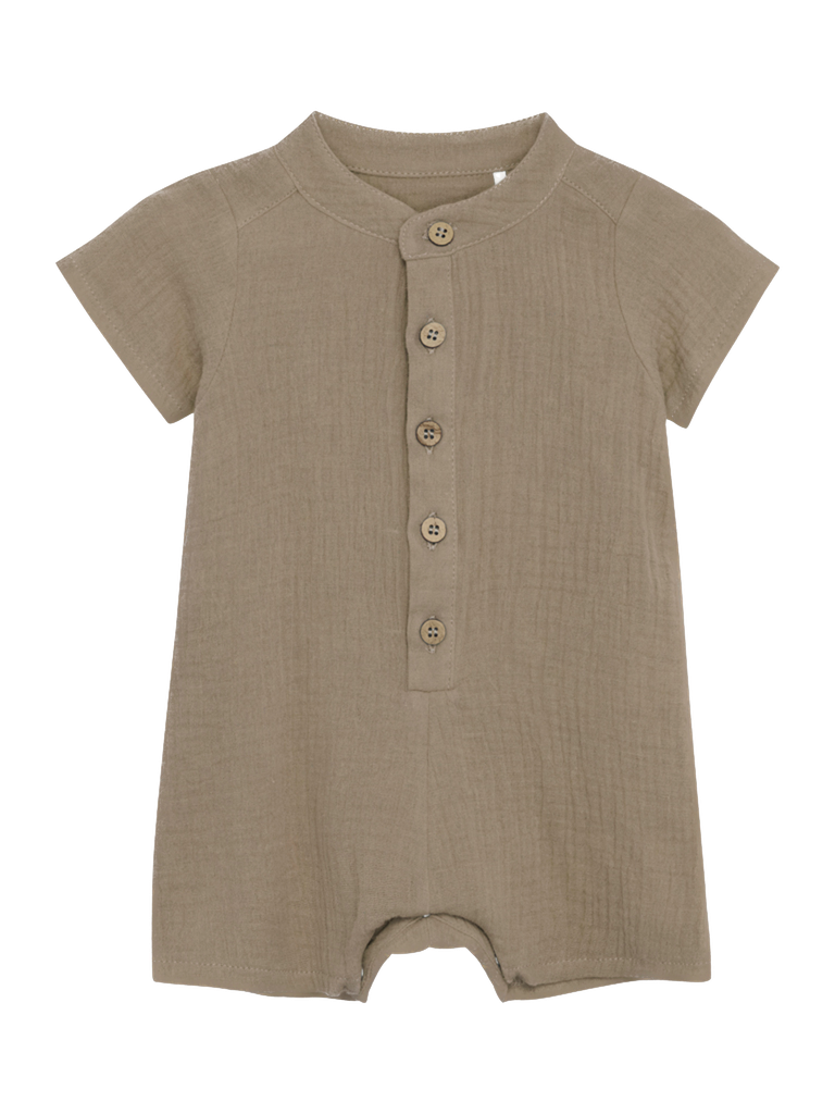 HUTTEliHUT - Playsuit SS Muslin - Silver Sage