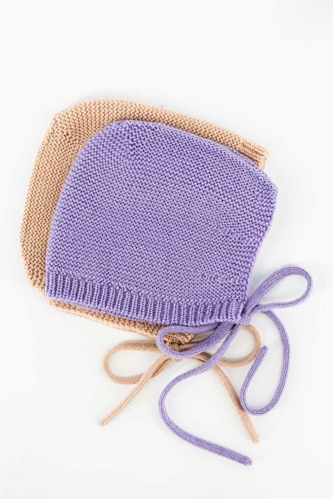 Hvid bonnet Dolly (Lilac, 1-3M)