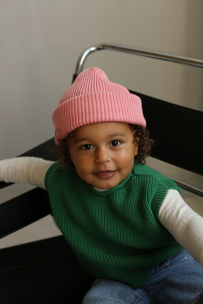 Hvid beanie Fonzie (4-18m) (Sand)