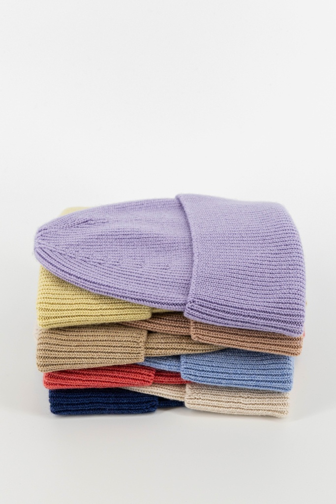 Hvid beanie Fonzie (Adults) (Lilac)