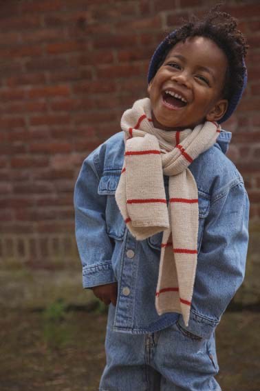Hvid scarf Igor (Cream/Red)