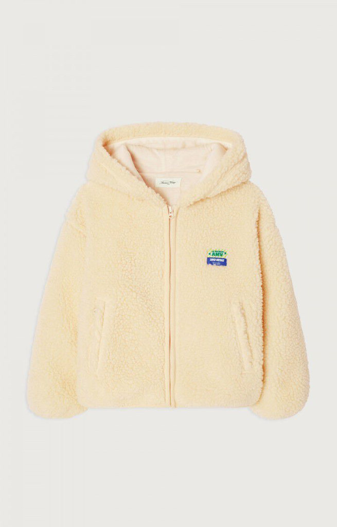 American Vintage - Hoktown vest lange mouw & kap (3Y, Ecru)