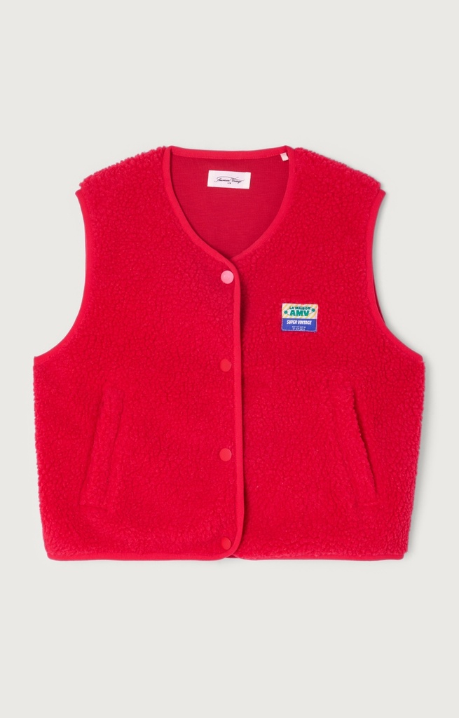 American Vintage - Hoktown vest zonder mouw (knoopsluiting)  (3-5Y, Charcoal melange)