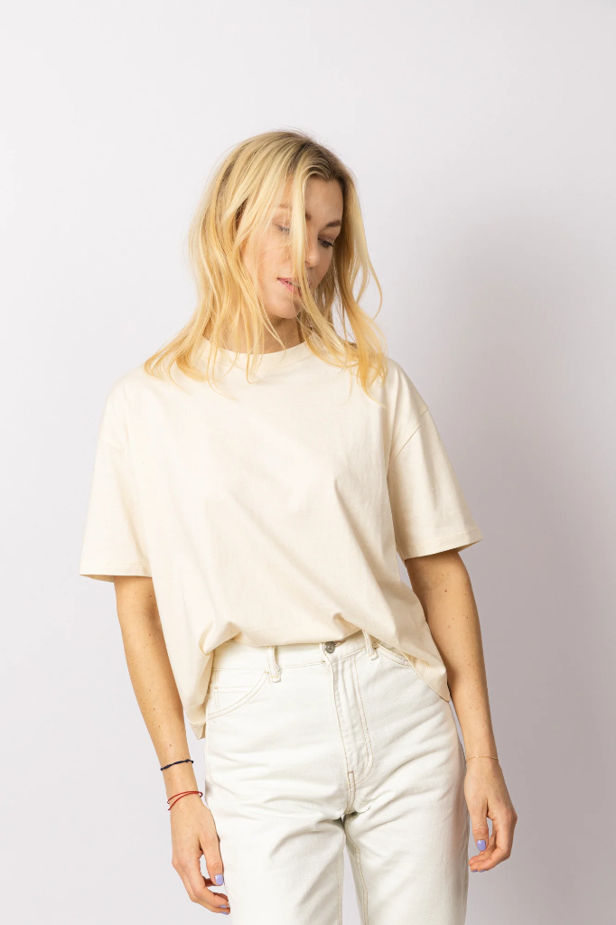 Ln - Essential cropped Tee (L - 40, Light Grey)