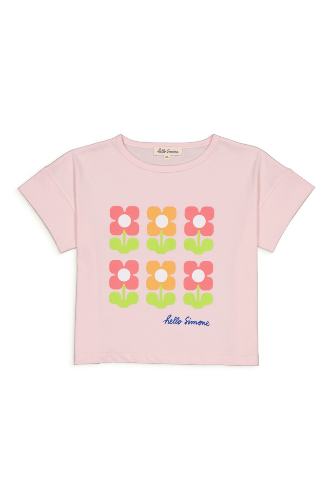 Hello Simone - T-shirt Crop Rose