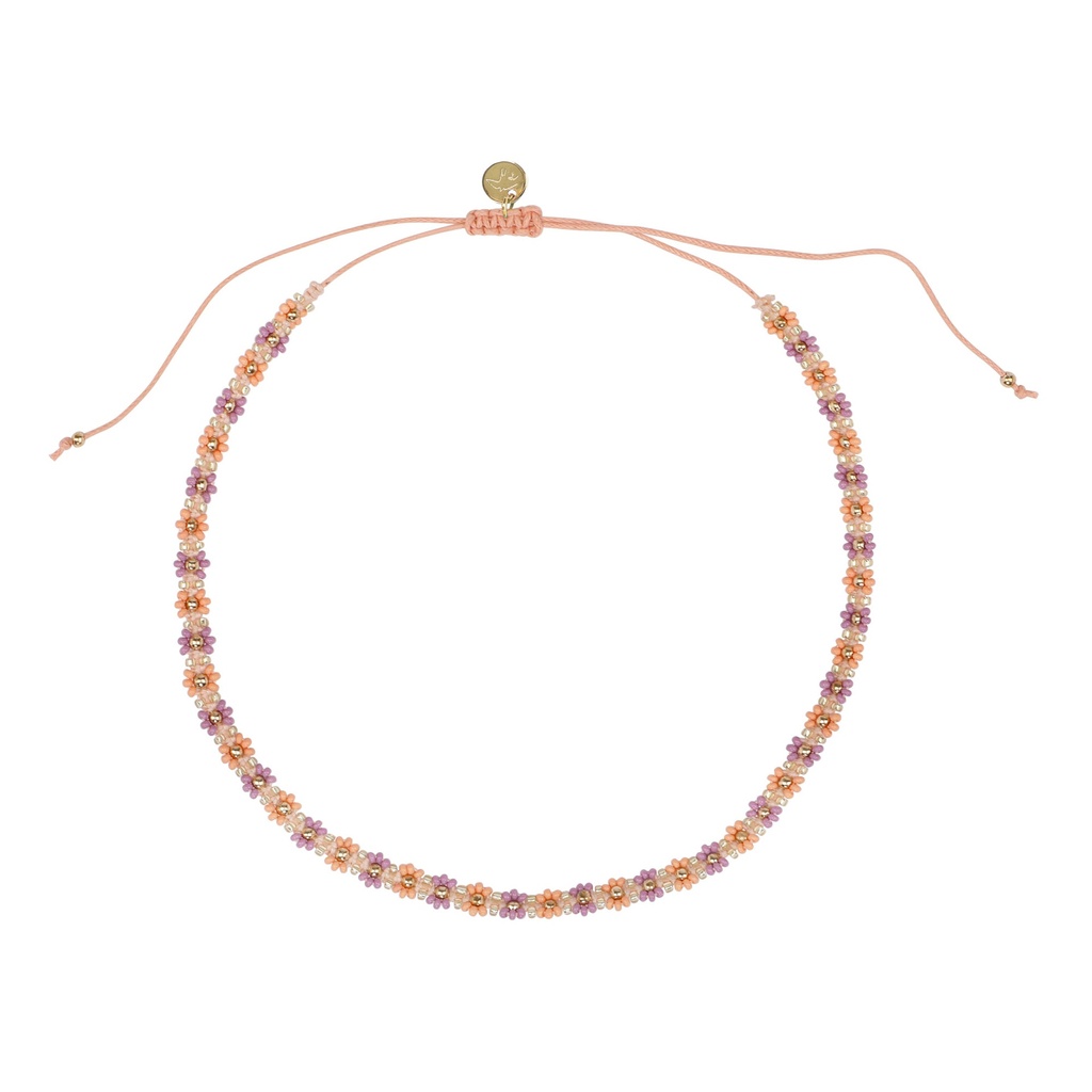 Jenest - Halsketting violet purple coral orange