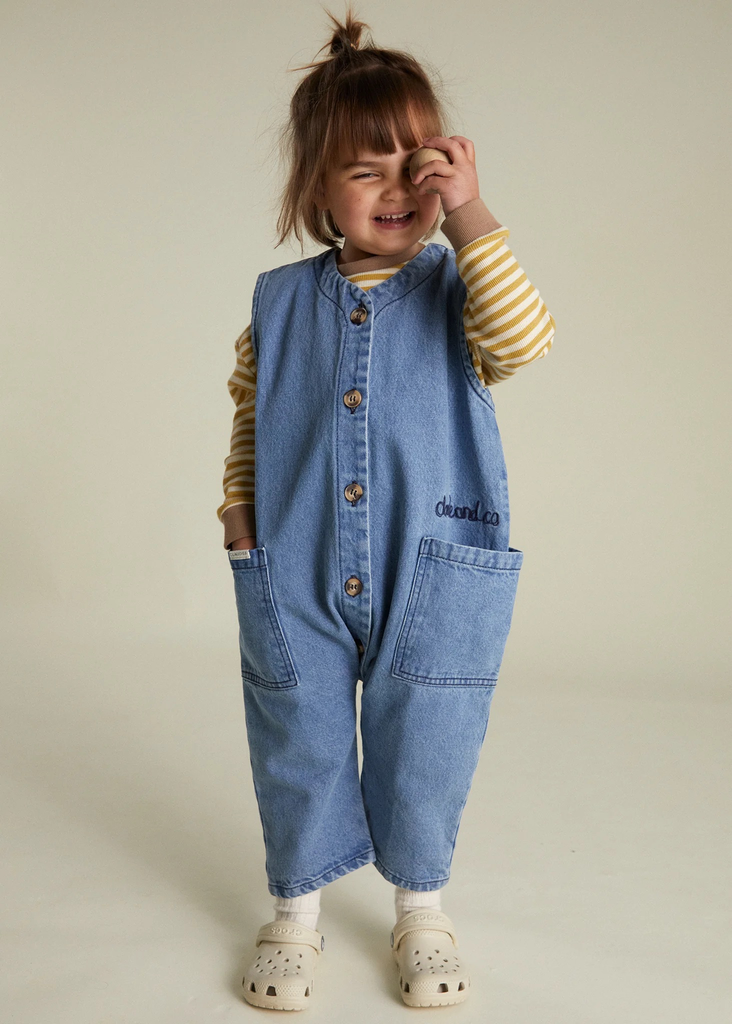 Claude & Co - Wren denim sleeveless overall  (4 jaar)