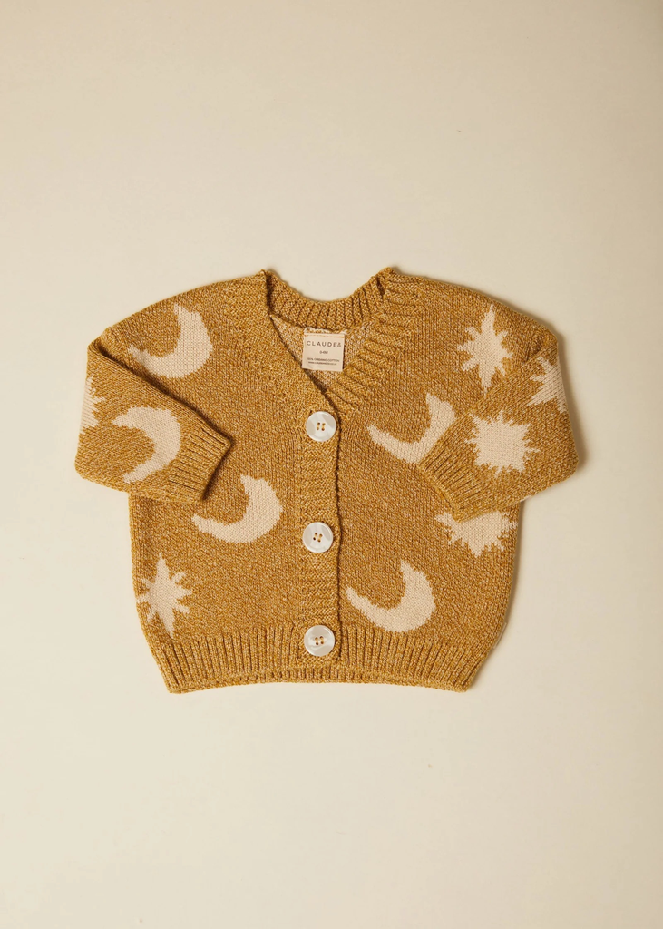 Claude & Co - Moon knit baby cardigan (Golden)