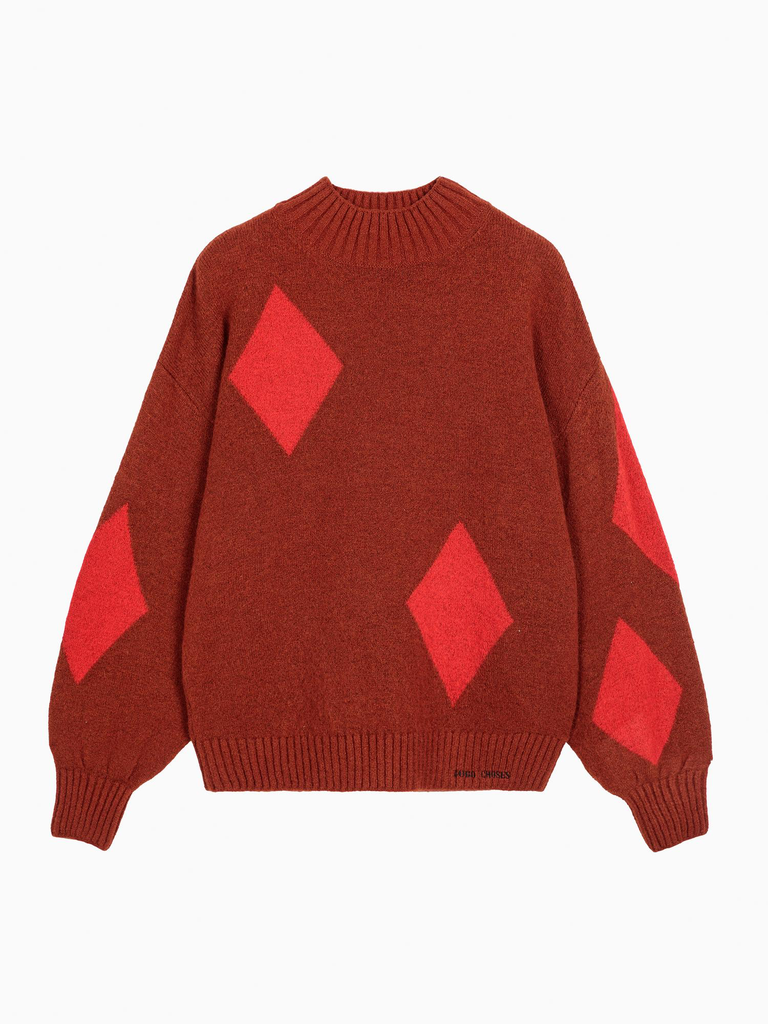 Bobo choses - Diamond card turtle neck jumper