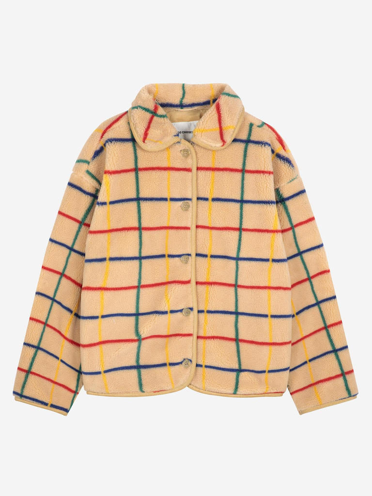 Bobo choses - Color striped sheepskin jacket