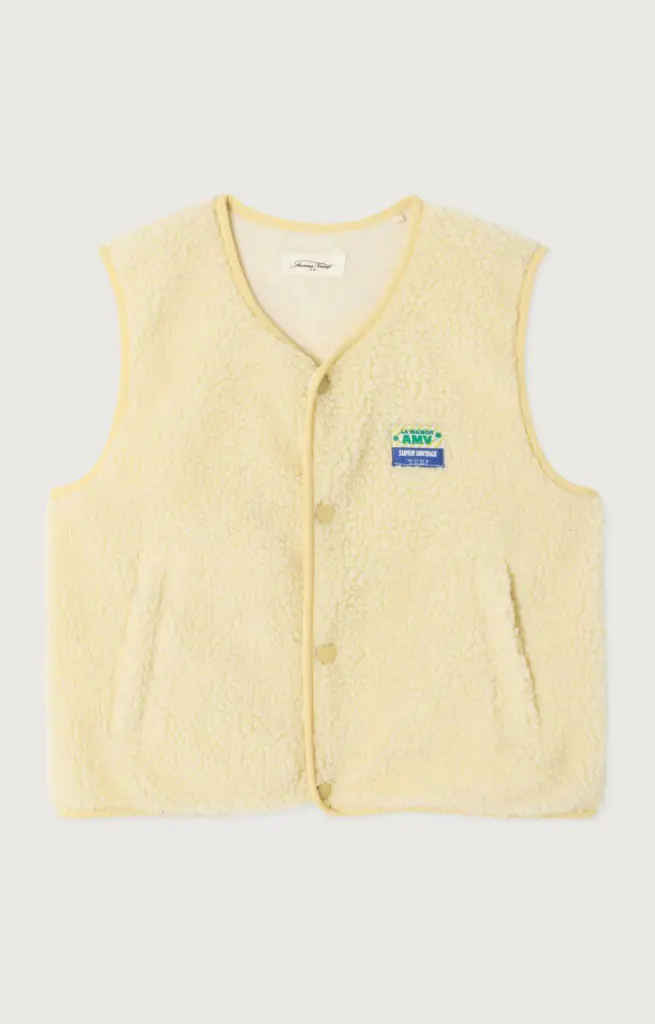 American Vintage - Hoktown Vest met drukknopen in Ecru (3 jaar)