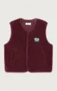 American Vintage - Hoktown Vest met drukknopen in Bordeaux Chine