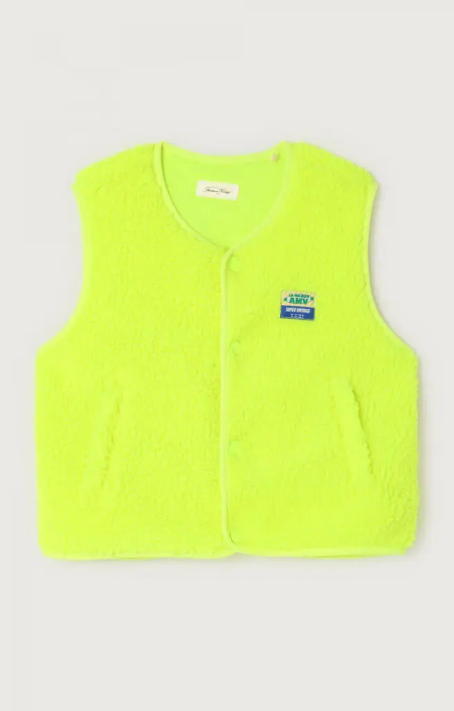 American Vintage - Hoktown Vest met drukknopen in Jaune Fluo