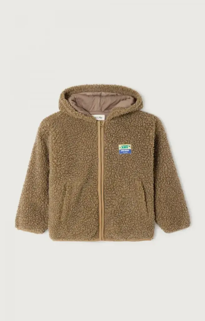 American Vintage - Hoktown Vest met  lange mouwen en kap in Muscade Chine