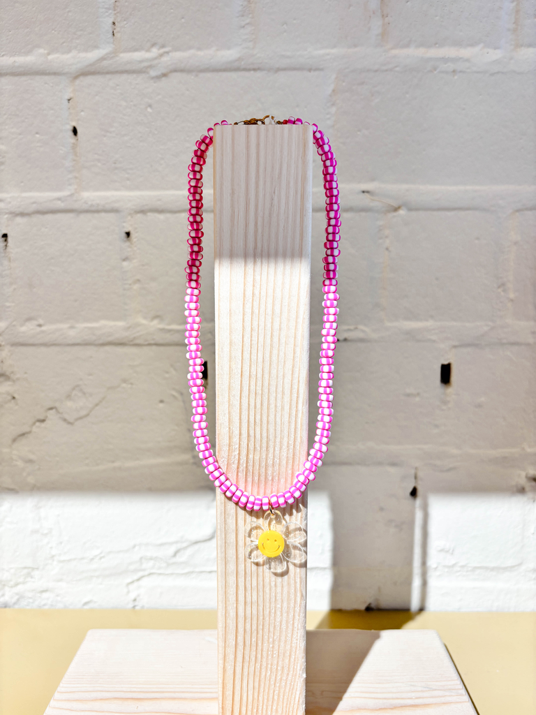 Kimchi - Ketting transparante bloem
