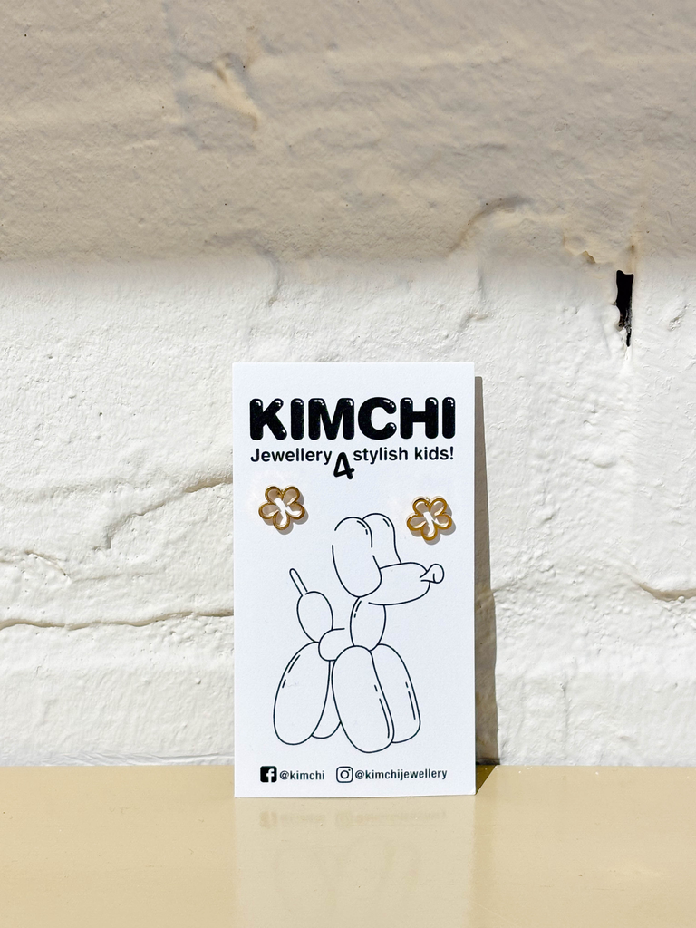 Kimchi - Oorringen stekertje open bloemetje