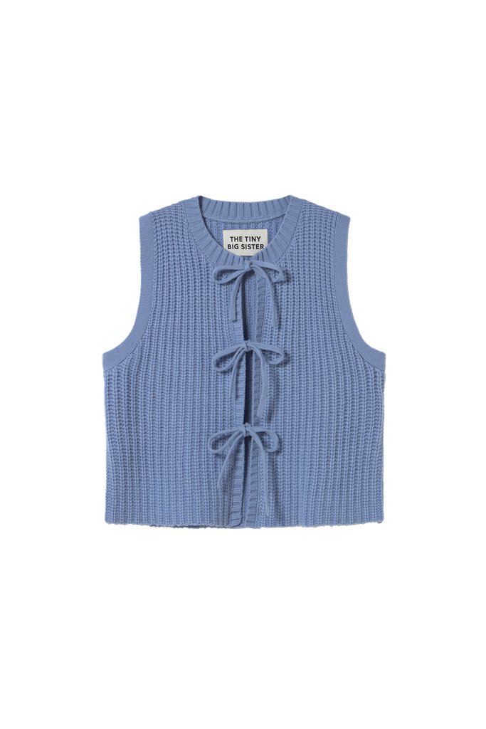 The tiny big sister - Tie detail vest