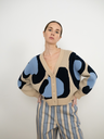 The tiny big sister - Nora animal print cardigan