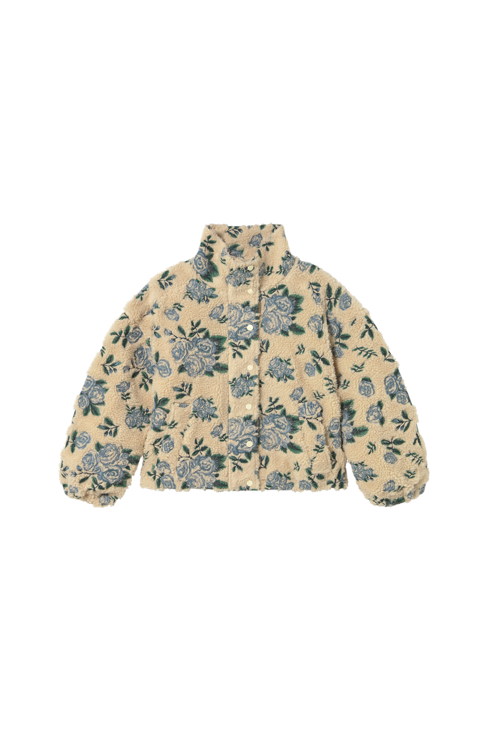 The tiny big sister - Roses sherpa jacket 