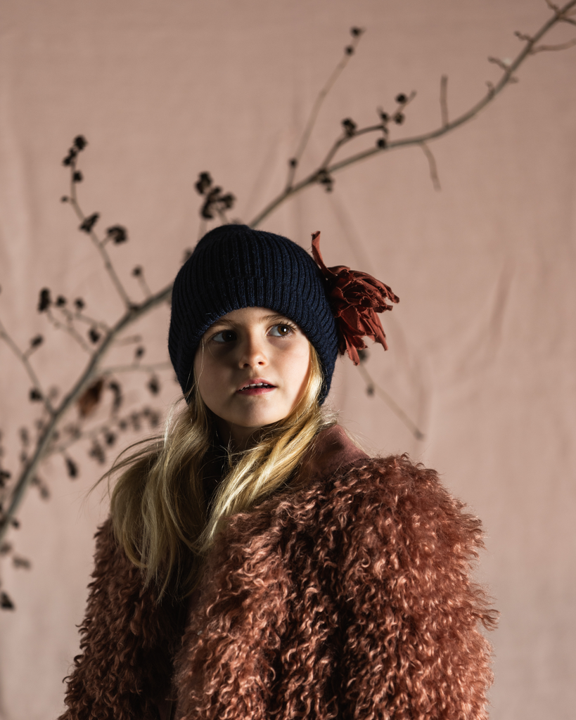 Babe & Tess - Gebreide blauwe muts