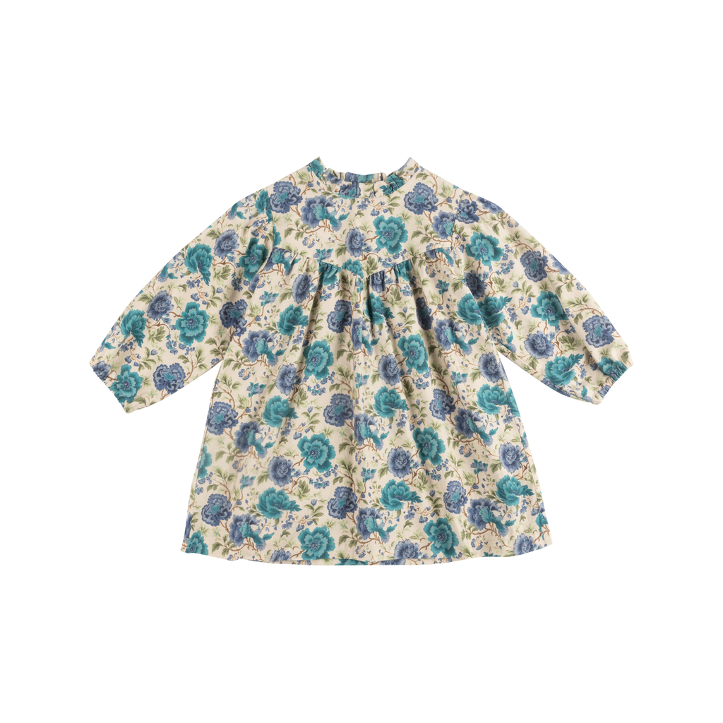 Babe & Tess – Midi dress Teresa turquoise bloemenprint