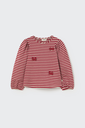 Cozmo – Gestreept fleece T-shirt met strikjes PAMPAK315w5 