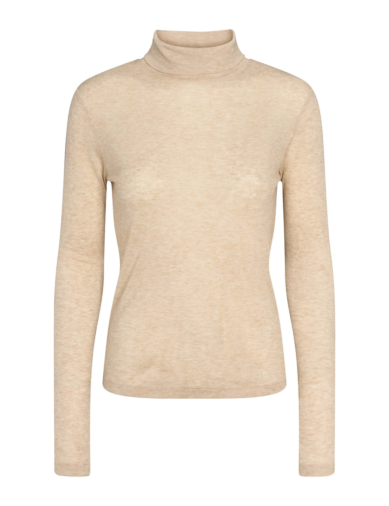 Esmé Studios – Ellia Roll Neck Top (Wood Ash Mélange) 