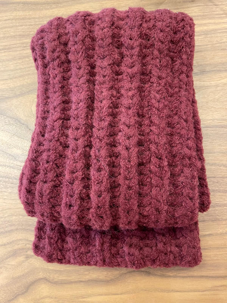 Ln - Chunky Scarf Burgundy