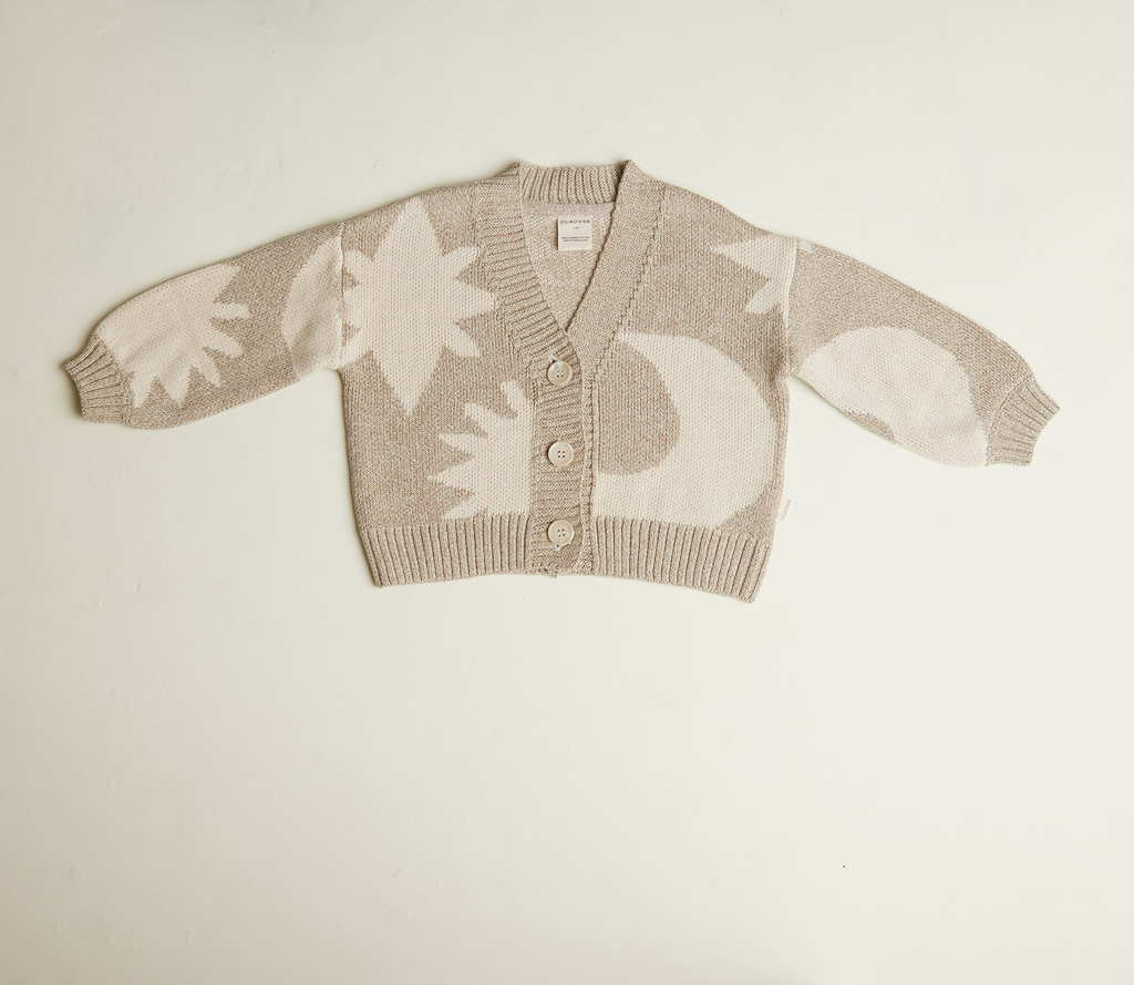 Claude & Co - Abstract neutral moon star cardigan (18 maanden)