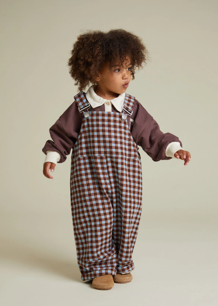Claude & Co - August sky gingham dungaree