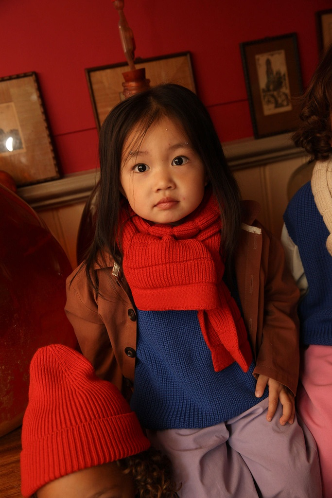 Hvid scarf Jacobino (Blue)