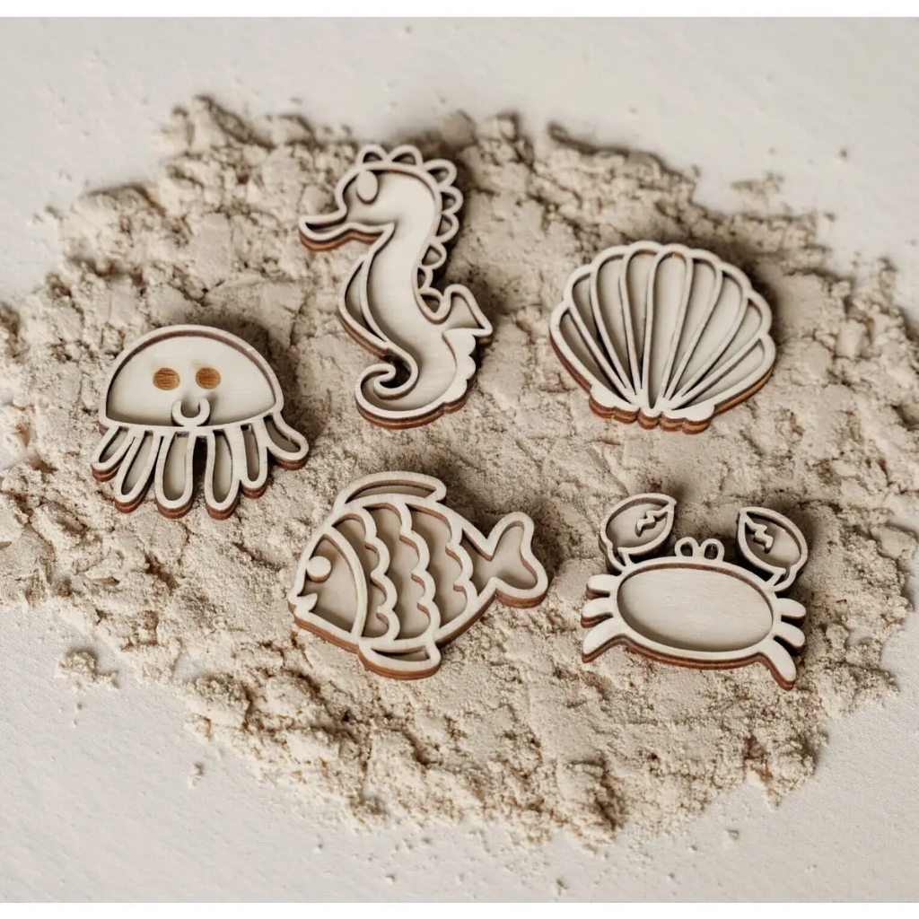 Leuk met Letters – Zeedieren vulvormen (5 stuks)
