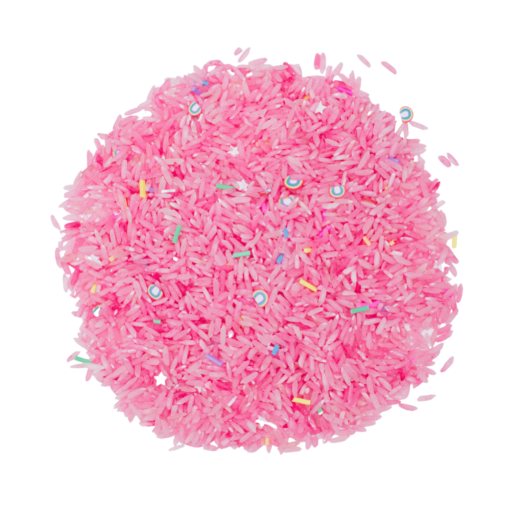 Leuk met Letters – Speelrijst Regenboog Mix (250 g)