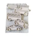 Kiddi - Mini vulvormen set voertuigen