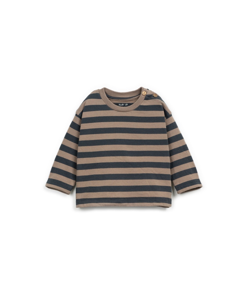 Play Up - Striped jersey LS t-shirt BB (grafite)