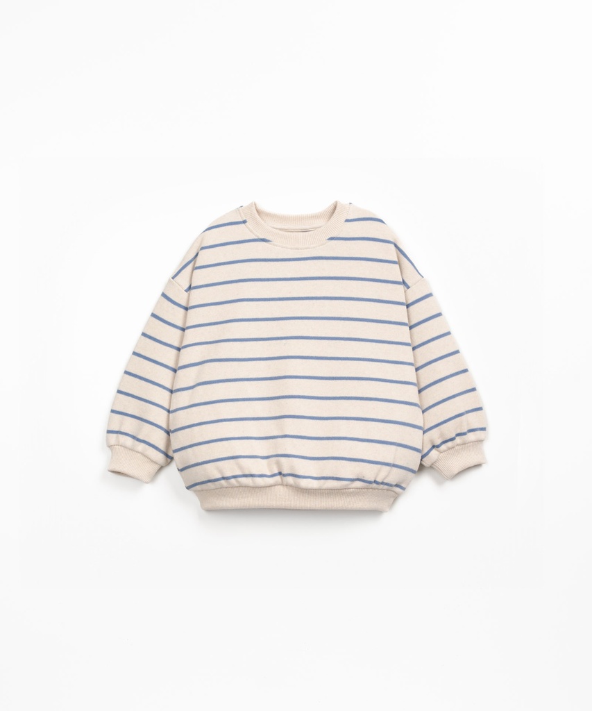 Play Up - Striped jersey sweater (watercolor)